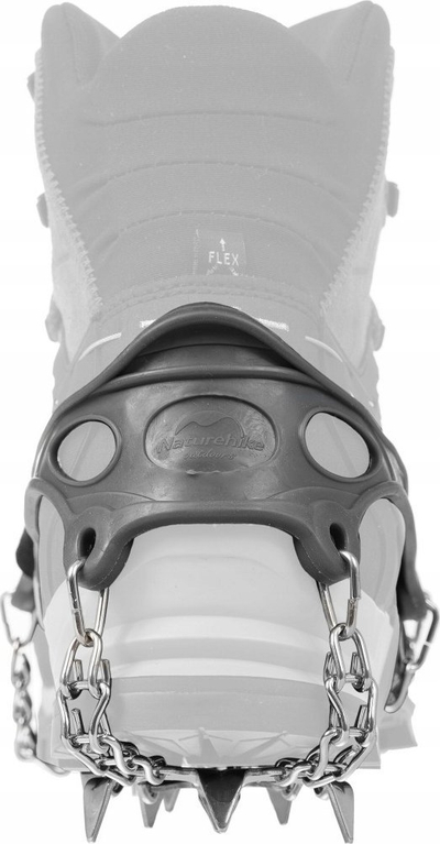 Cramponë për ecje Naturehike NH19HJ001, 19 dhëmbë, për këpucë 39‑43, gri