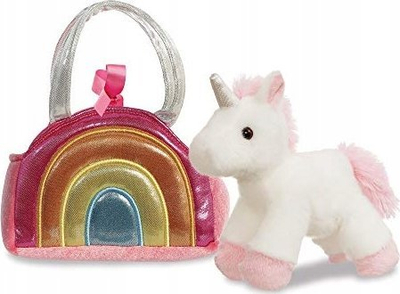 Set lodër pelushi Fancy Pants Unicorn Rainbow, unikorn me çantë, për kalamaj, rozë