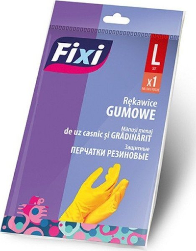 Doreza gome Fixi Rubber Gloves L, përmasa L, të verdha
