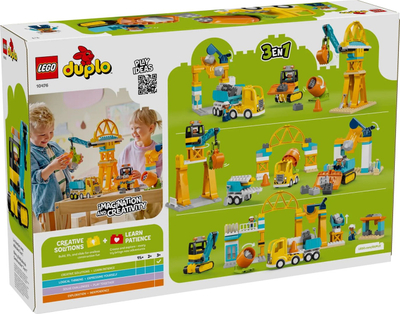 Lodër LEGO Duplo Construction Site and Construction Vehicles 10476, set ndërtimi, për fëmijë