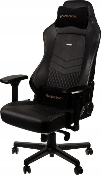 Karrige gaming Noblechairs HERO me lëkurë të vërtetë, ergonomike, e zezë