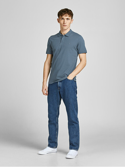 Maicë polo Jack&Jones JJEBASIC Slim Fit, e kaltër