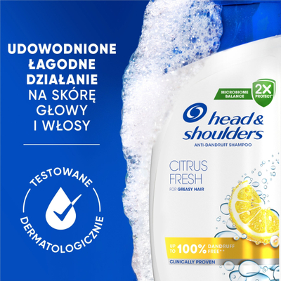 Shampo kundër zbokthit Head &amp; Shoulders Citrus Fresh, për flokë me yndyrë, 800 ml