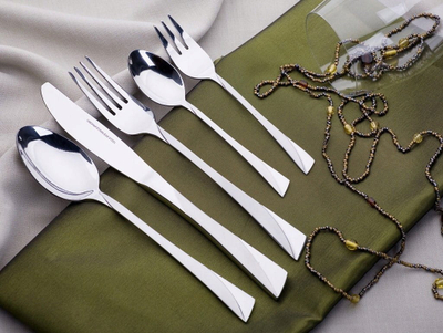 Set lugë tavoline KingHoff KH-1440, 6 copë, inoks, ngjyrë argjendi