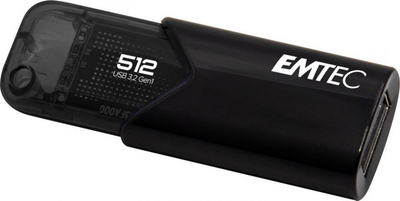 USB Emtec B110 Click Easy, 512GB, USB 3.1, e zezë