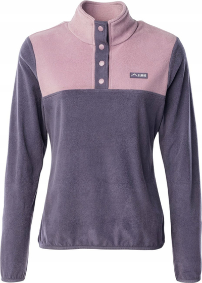 Bluzë fleece për goca Elbrus Larco W, 100% poliester, jakë e lartë, rozë vjollcë