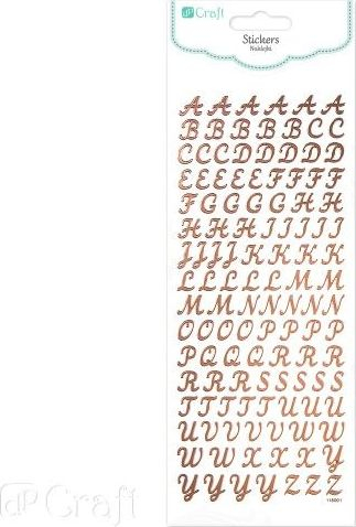 Sticker alfabeti për dekor, 118 copë, ngjitës, shumëngjyrësh