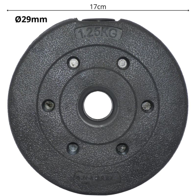 Disk peshe EB Fit Composite, 1.25kg, vrimë 30mm, ngjyrë e zezë