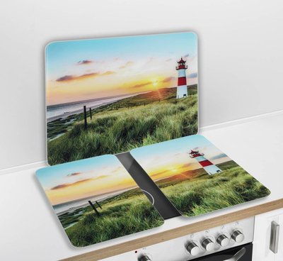 Pllakë prerëse kuzhine Maximex Lighthouse, 56 x 50 cm, xham, shumëngjyrëshe