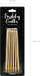 Qirinj ditëlindjeje Smooth Golden, 12 copë, 12.5 cm, ngjyrë ari metalike