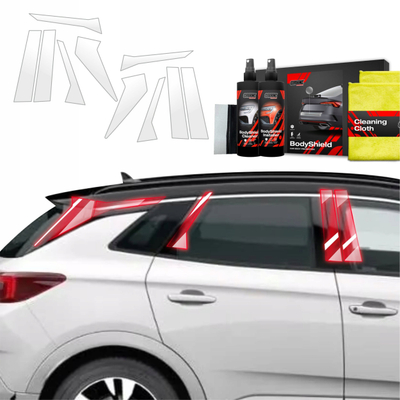 Film mbrojtës shtyllash GRIZZ BodyShield, 10in1 PPF, për Opel Grandland 2021-2024, transparent