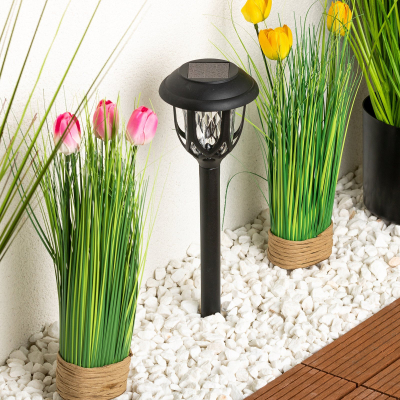 Lampë diellore kopshti VR200, LED, me sensor muzgut, e zezë
