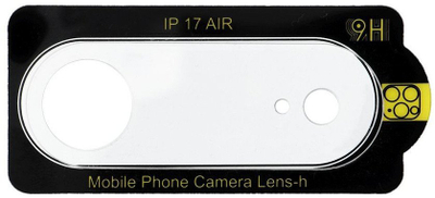 Mbrojtëse xhami OEM 5D Full Glue për kamera iPhone 17, 9H, transparente