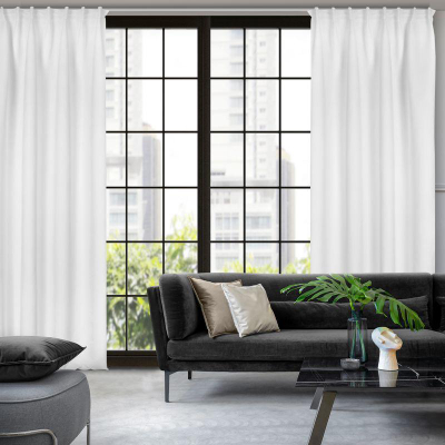 Perde blackout Eurofirany Drape 390146, 140x300cm, poliester, e bardhë