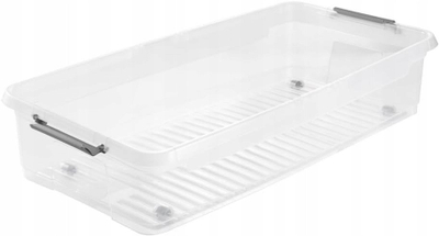 Kuti poshtë shtratit Keeeper Leo, 33L, me rrota, transparente