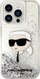Kuti mbrojtëse Karl Lagerfeld KLHCP14XLNKH për iPhone 14 Pro Max, hardcase me glitter, argjendtë