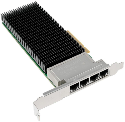 Kartë rrjeti Microconnect X710-T4, PCIe x8, 10GbE, e zezë