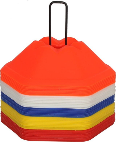 Shenja stërvitjeje Maxwel Bollard HEX 2012011, 5 cm, set me 40 copë, shumëngjyrëshe
