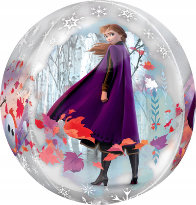Balon dekorativ Disney Frozen 2 Orbz, sferik, shumëngjyrësh