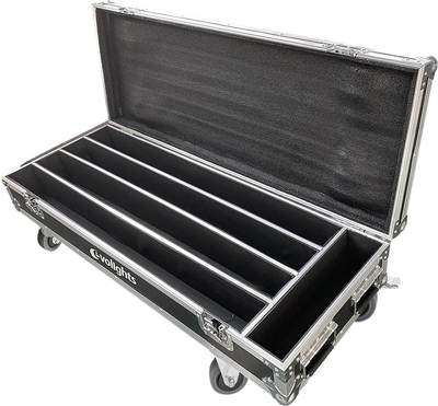 Valixhe transporti Evolights Glaze Bar Case 4in1, për 4 LED bare drite, me rrota, e zezë