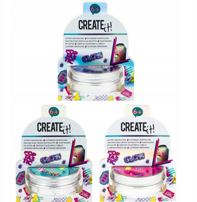 Maskarë me shkëlqim për flokë CREATE IT! Canenco, me glitter, shumëngjyrëshe