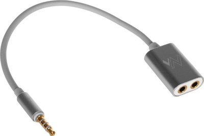 Kabllo audio Maclean MCTV-580, Jack 3.5mm në 2x Jack 3.5mm, 0.15m, e bardhë