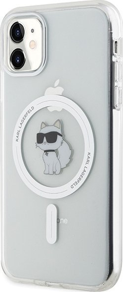 Mbulesë telefoni Karl Lagerfeld KLHMN61HFCCNOT për iPhone 11 XR, MagSafe, transparente