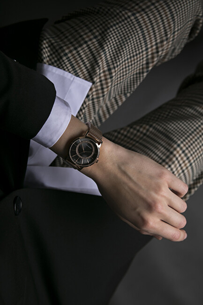 Orë dore Walter Bach Mainz Rose Gold Mesh BAM-3918