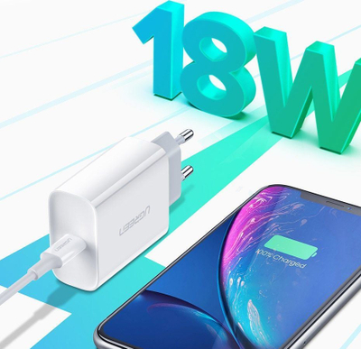 Karikues muri Ugreen CD137, 1x USB C 3A, PD 3.0 QC 4.0 Plus, i bardhë