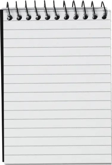 Bllok shënimesh Bantex Spiral Pad A7, 50 fletë me vija, kopertinë plastike PP, i zi