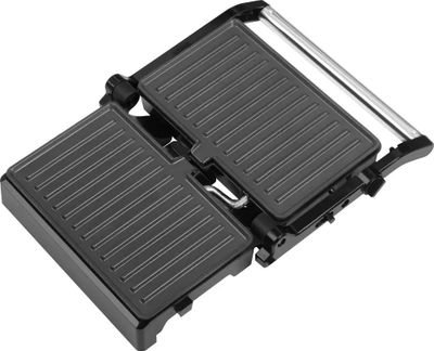 Toster edhe grill ECG S 3070 Panini Power, 1500W, pllakë jo ngjitëse, inox i zi
