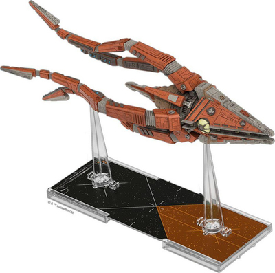 Figurë loje Atomic Games X-Wing 2nd ed Trident Class Assault Ship, e portokalltë