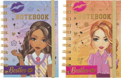 Bllok shënimesh Besties Notepads A6, 60 fletë me vija, modele të ndryshme
