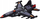Avion lodër LEAN TOYS F35, me drita e zhurma, 30 cm, i zi