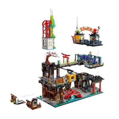 Set ndërtimi LEGO Ninjago City Markets 71799, 6163 pjesë, për moshat 14+, shumëngjyrësh