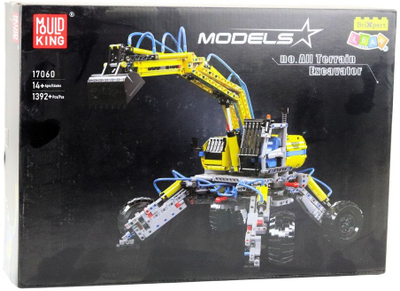 Lodër blloqe Mudking ekskavator terreni Off Road, 1392 copë, plastikë ABS, shumëngjyrëshe