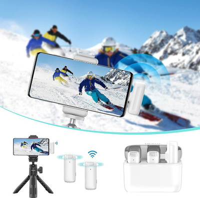 Set mikrofonësh pa tela Ulanzi J12, USB‑C, 2 copë mikrofon, i bardhë