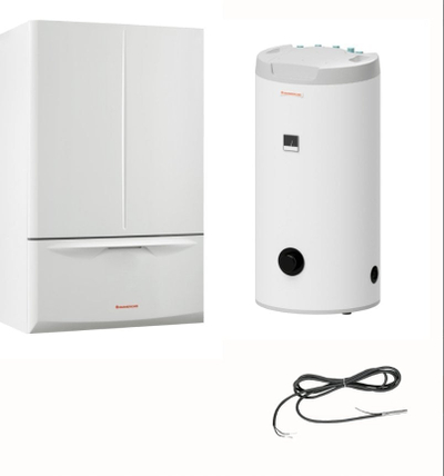Set kazan kondensimi Immergas Victrix Extra 24 Standard 160, 24kW, bojler 160L, i bardhë