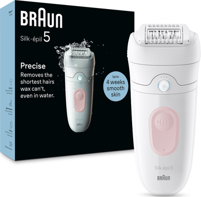 Depilator Braun Silk-épil 5-000, Wireless, i bardhë rozë