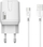 Karikues muri SOMOSTEL SMS-Q02, 18W 3A, USB QC 3.0 me kabllo USB Type-C, i bardhë