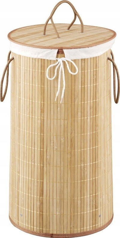 Shportë rrobash Zeller Bamboo Laundry Basket, 55L, bambu natyrale