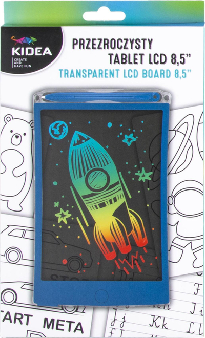 Tablete grafike Kidea Transparent LCD B, për kalamaj, blu