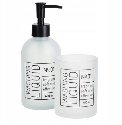 Set banjo Bathroom Solutions, dozator sapuni xhami 400 ml, gotë furçash dhëmbësh 300 ml, e bardhë
