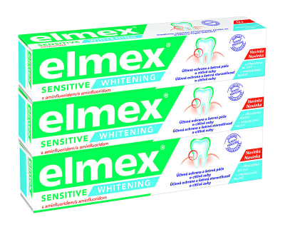 Set 3 x 75 ml pasta dhëmbësh Elmex Sensitive Whitening, unisex