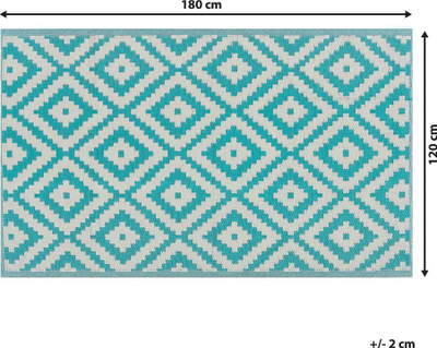 Tapet oborri HAPUR Outdoor Area Rug, 120 x 180 cm, për jashtë, blu
