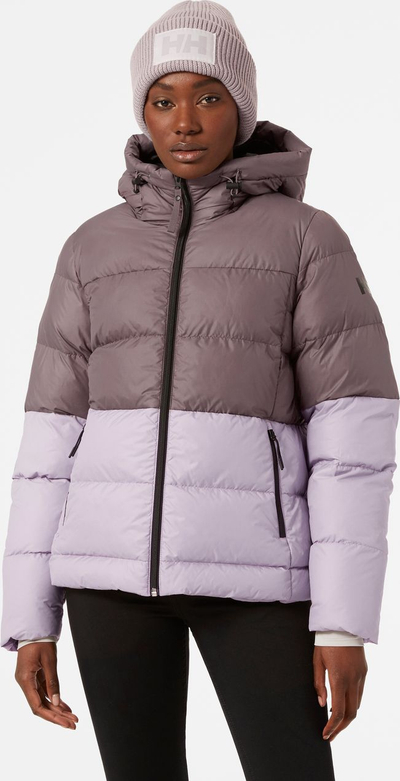 Xhaketë dimri Helly Hansen Active Puffer, për goca, e shkurtër, me kapuç, dyngjyrëshe lejla