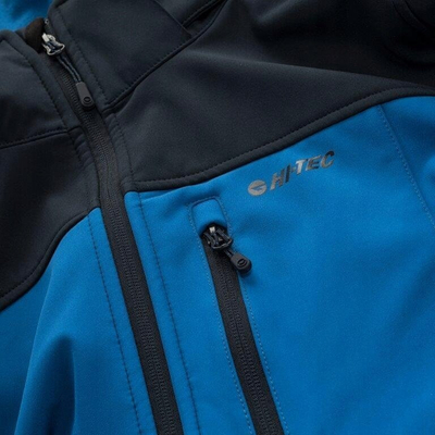 Xhaketë softshell Hi-Tec Mans 92800481784, membranë tre shtreshe, me kapuç, e zezë