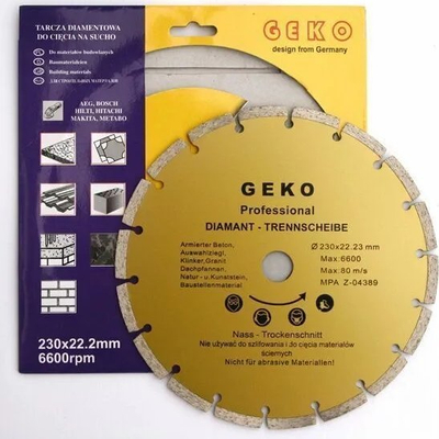 Disk prerës me diamant GEKO, i segmentuar, 230x22.2mm