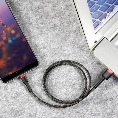 Kabllo Baseus USB-A - USB-C (CATKLF-U91), 3 m, e kuqe/e zezë