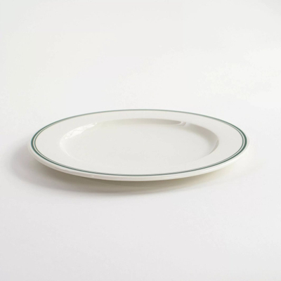 Pjatë e sheshtë X-10, porcelan, 27 cm, e bardhë